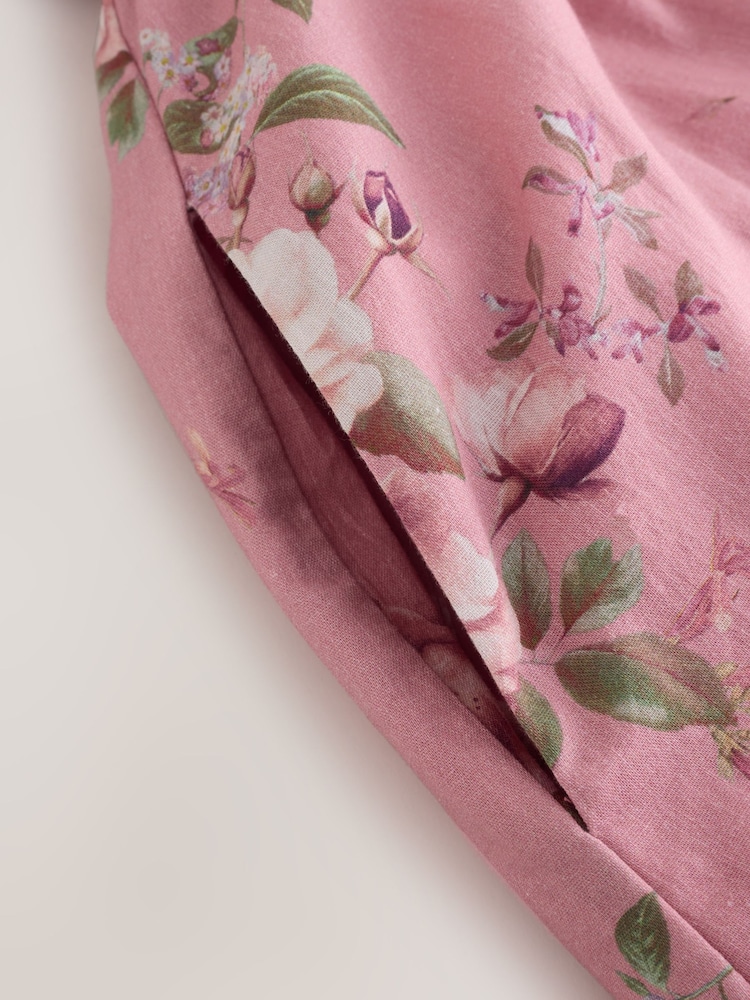 Mauve Purple Puff Sleeve Midi Dress - Image 2 of 5