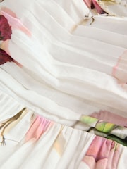 White/Purple Summer Midi Dress - Image 10 of 10