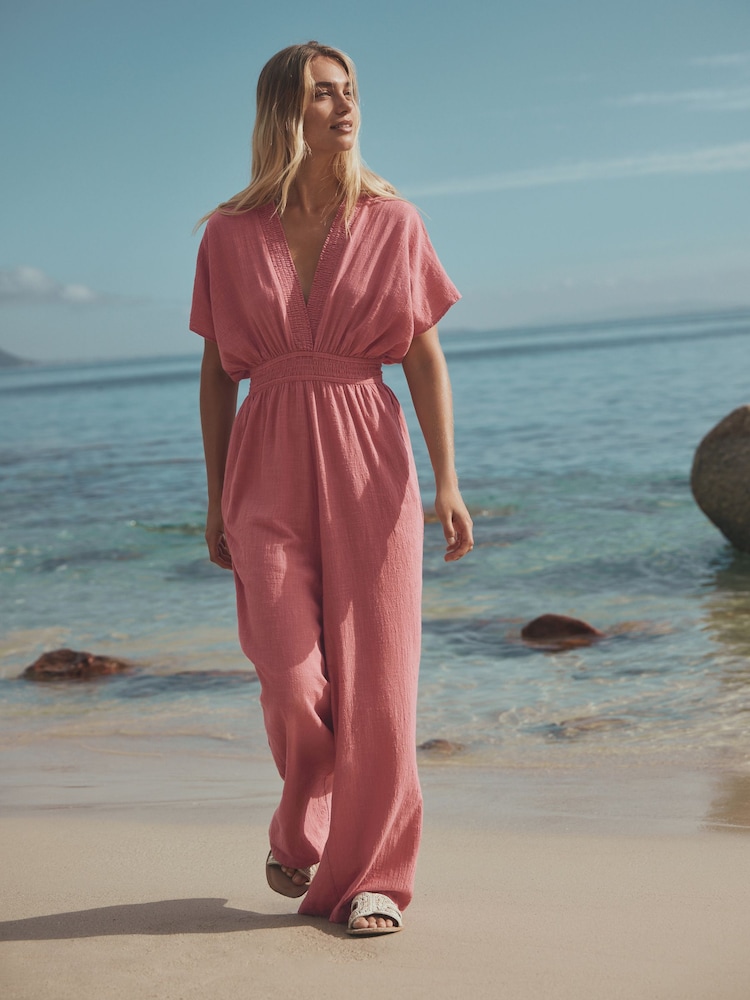 Combinaison Femme NEXT Taille 12L Rose à Pois - Jambes Larges - Neuf Avec étiquettes - Prix Conseillé 40€