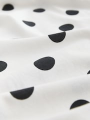 Polka Dot Monochrome Dropped Waist Strappy Jersey Dress - Image 2 of 3