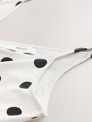 Polka Dot Monochrome Dropped Waist Strappy Jersey Dress - Image 3 of 3