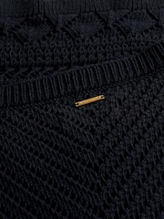 Superdry Black 100% Cotton Crochet Mini Dress - Image 5 of 5
