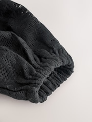 črna - Okritje iz žakarja z dolgimi rokavi - Slika 3 iz 3