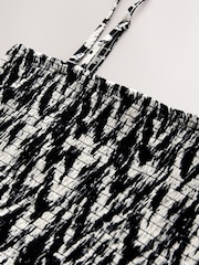 Black/White Bandeau Jersey Midi Dress With Detachable Straps - Image 6 of 7