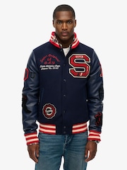 Cazadora de aviador con parche de estilo universitario de Superdry - Imagen 1 de 4