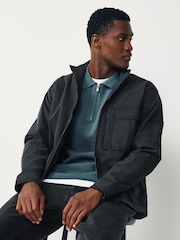 Black Zip Through Shacket - Image 3 of 9