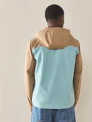 Light Blue Shower Resistant Anorak Colourblock Jacket - Image 3 of 11