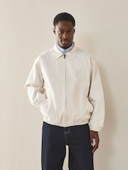 Ecru Harrington Twill Jacket - Image 1 of 8