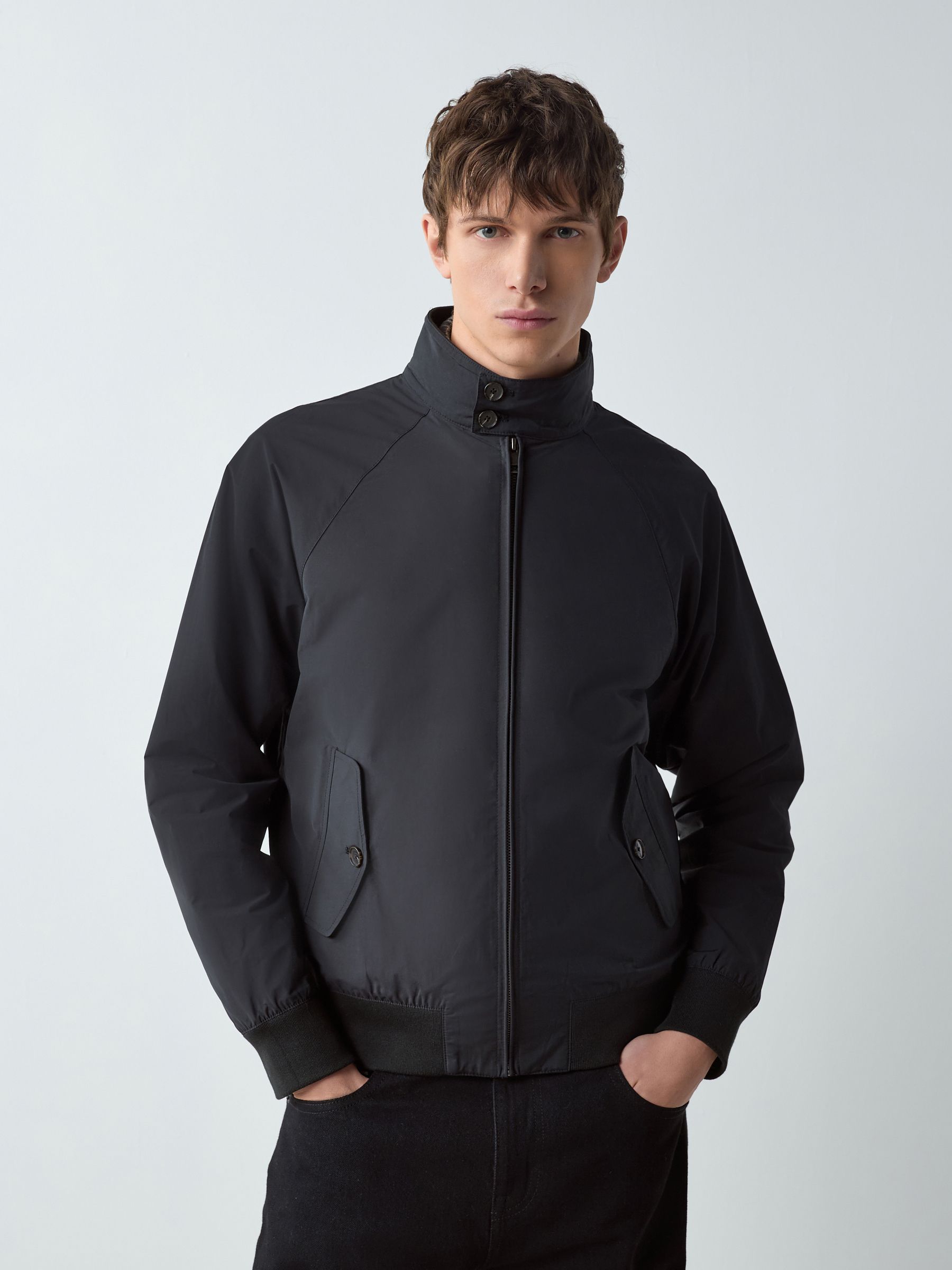 Buy Black Shower Resistant Harrington Jacket from Next USA