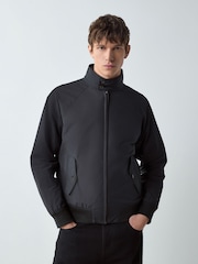 Black Shower Resistant Harrington Jacket - Image 4 of 7