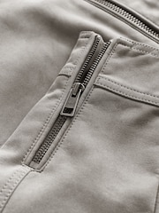 Grey Faux Nubuck Racer Jacket - Image 12 of 13