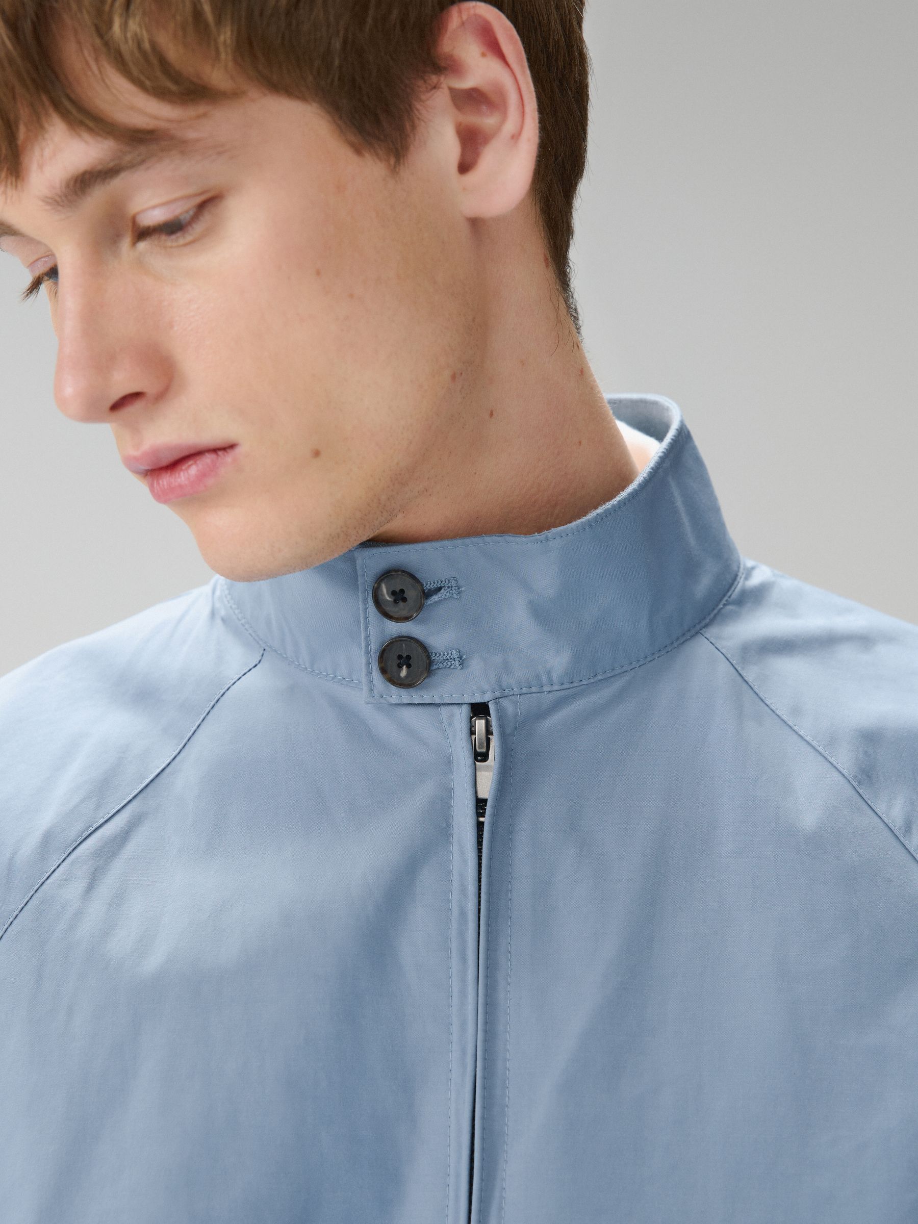 Buy Blue Shower Resistant Harrington Jacket from the Next UK