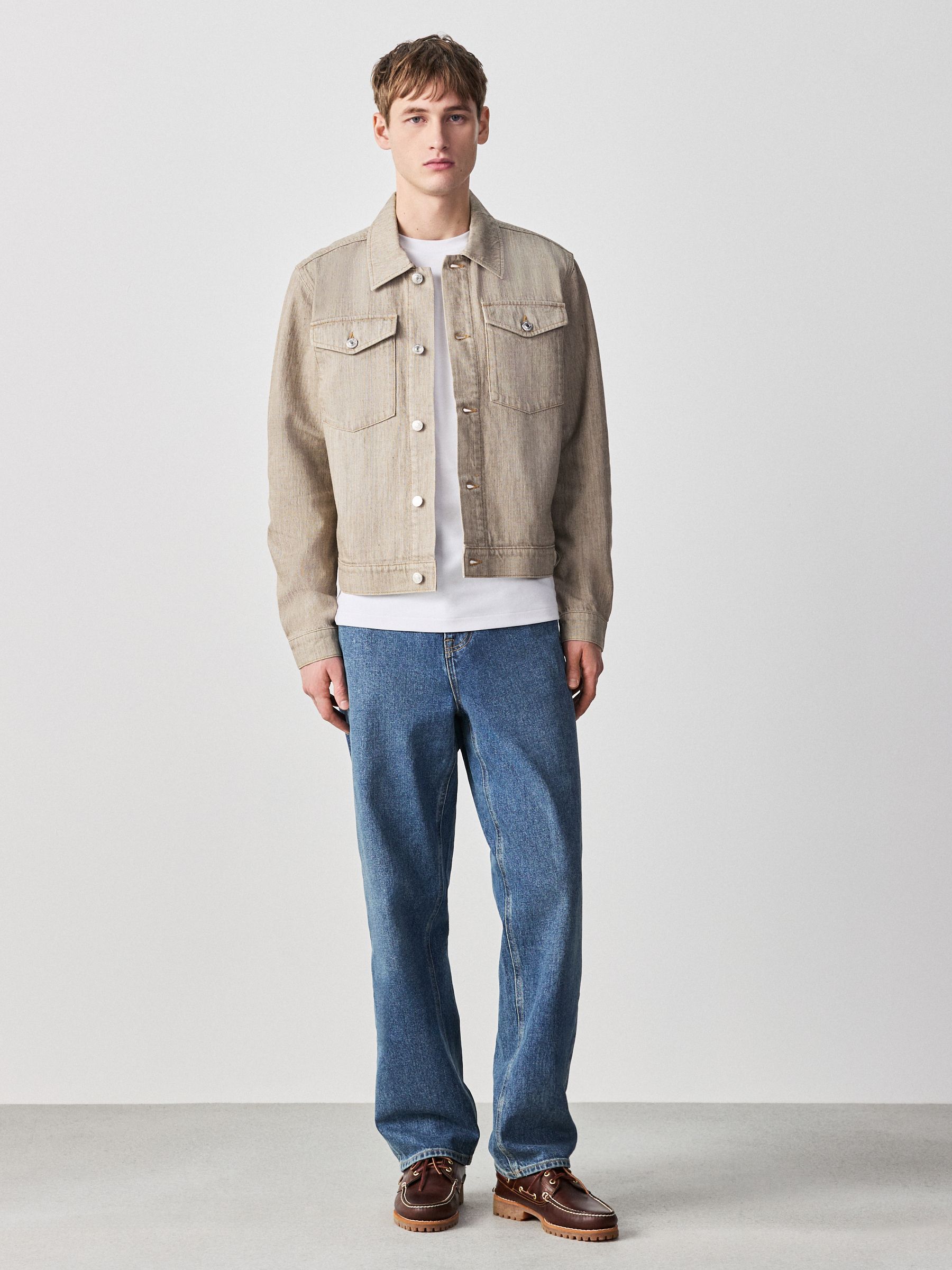 Buy Stone Denim Jacket from Next USA