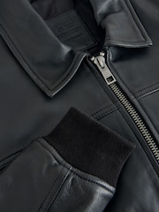 Black Signature Leather Patch Pocket Jacket - Image 10 of 12