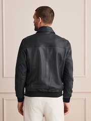 Black Signature Leather Patch Pocket Jacket - Image 3 of 12