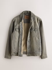 Szary - Denim Button Through Jacket - Obraz 7 z 10