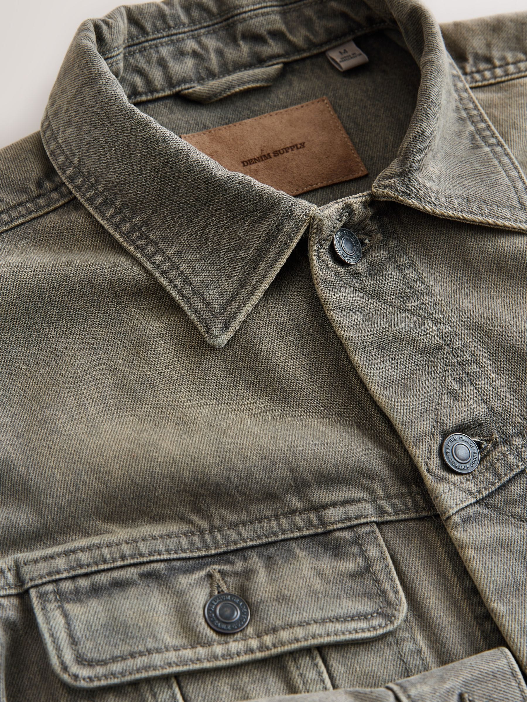 Buy Grey Denim Button Through Jacket from Next Romania