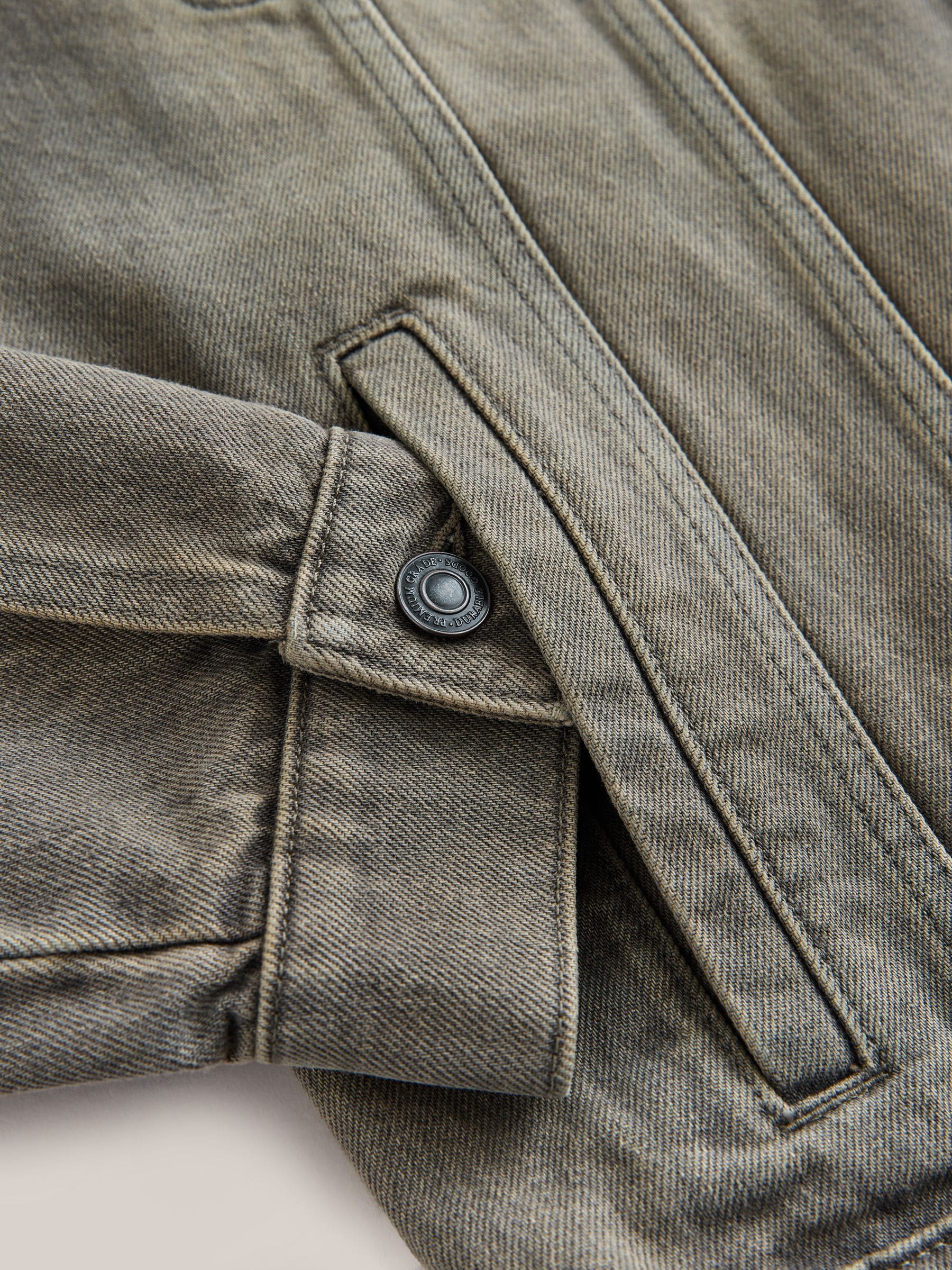 Buy Grey Denim Button Through Jacket from Next Romania
