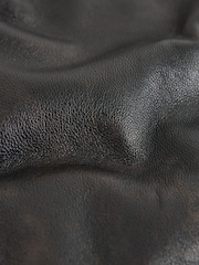 黃褐色棕色 - Leather Distressed Racer Jacket - 圖片 11/14