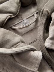 Stone Denim Hooded Zip Through Jacket - Image 11 of 12