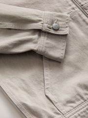 Stone Denim Hooded Zip Through Jacket - Image 12 of 12