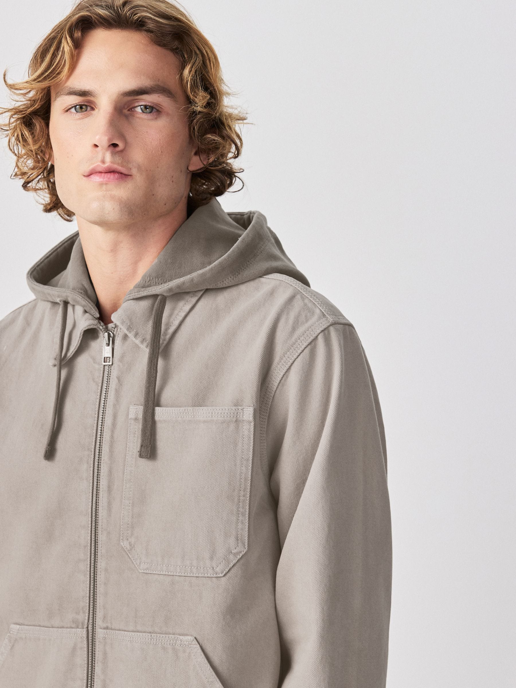 STONE  Denims Zip フェード ワッペン パーカー M Buy Stone Denim Hooded Zip Through Jacket from Next USA