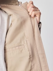 Stone Denim Hooded Zip Through Jacket - Image 7 of 7