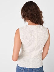 Whistles White Textured Tank - Image 2 of 5
