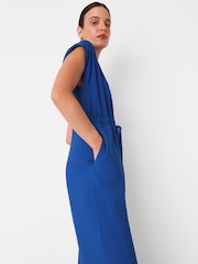 Whistles Blue Sleeveless Drawstring Jumpsuit - Image 3 of 5