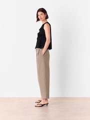 Whistles Black Frill Sleeveless Top - Image 4 of 5