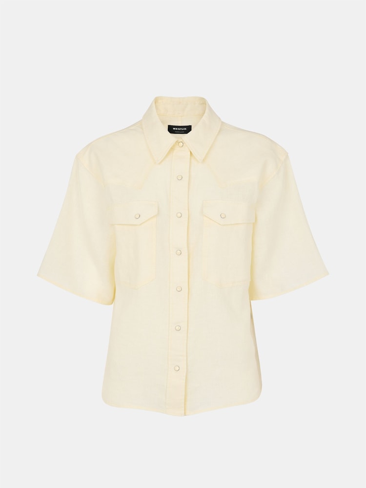 Whistles 100% Linen Western Detail Shirt - Imagen 5 de 5