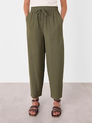 Whistles Green Tie Waist Trousers - Image 1 of 5