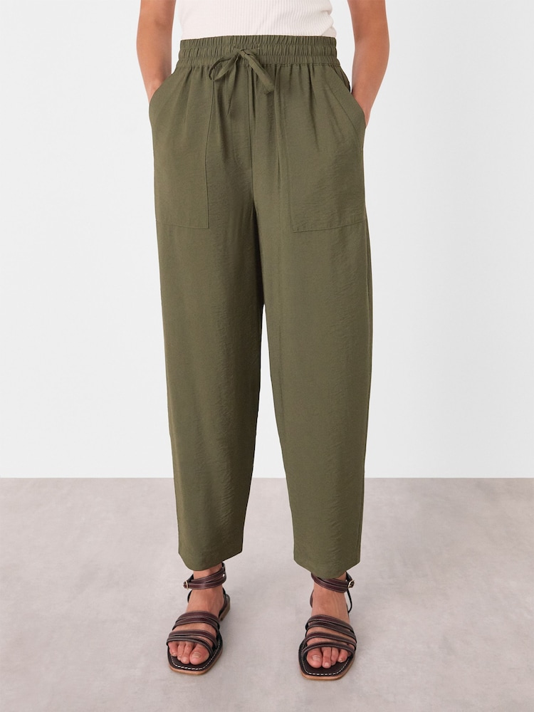 Whistles Green Tie Waist Trousers - Image 1 of 5