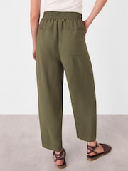 Whistles Green Tie Waist Trousers - Image 2 of 5