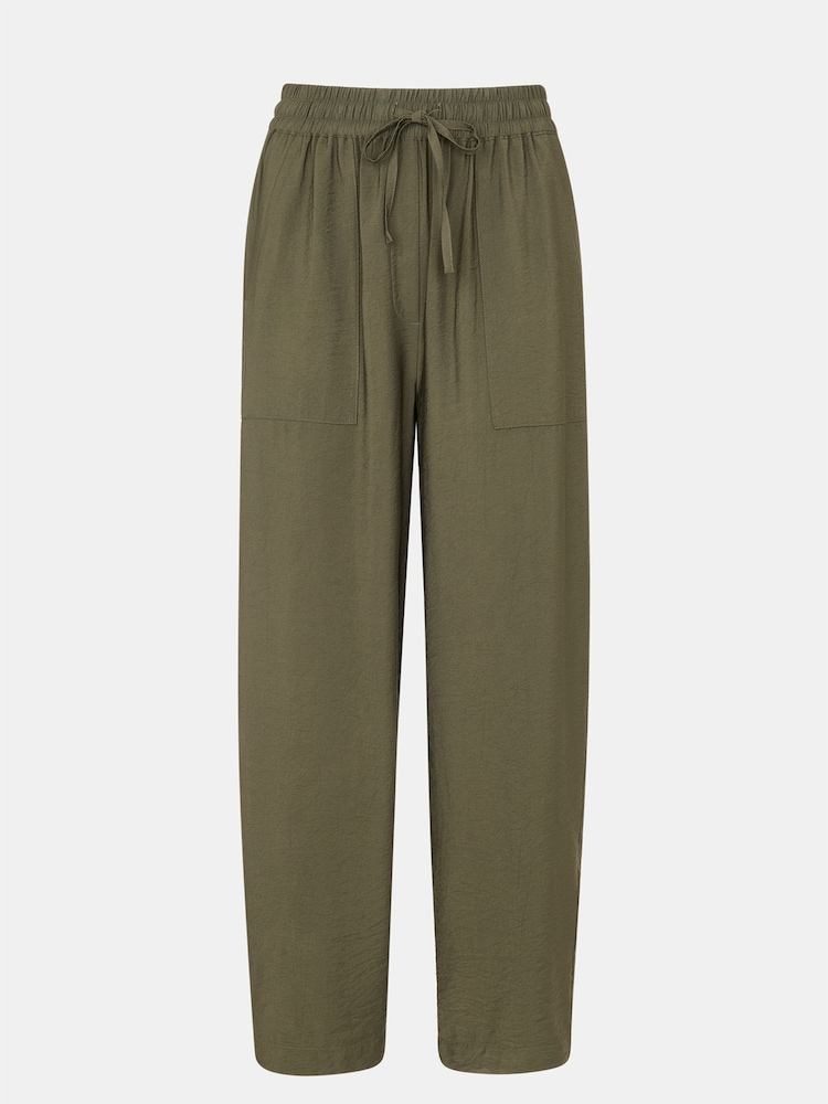 Whistles Green Tie Waist Trousers - Image 5 of 5
