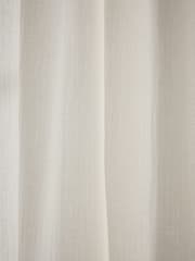 White Cotton Muslin Multi Way Header Lined Curtains - Image 7 of 9