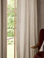 Natural Cotton Muslin Multi Way Header Lined Curtains - Image 5 of 9