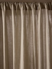 Natural Cotton Muslin Multi Way Header Lined Curtains - Image 6 of 9