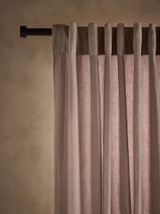 Mink Natural Cotton Muslin Multi Way Header Lined Curtains - Image 1 of 9