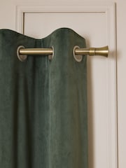 ستائر معتمة/عازلة للحرارة بفتحات، مزينة بشراشيب مخملية غير لامعة - صورة 6 من 6