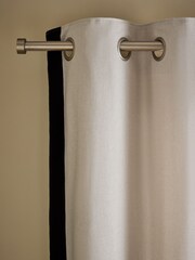 Contrast Border Leading Edge Eyelet Lined Curtains - Bild 4 von 5