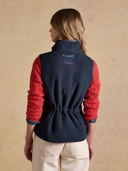 Joules Official Badminton Navy Blue Horse Trials Heritage Fleece Gilet - Image 2 of 15