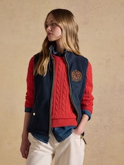 Joules Official Badminton Navy Blue Horse Trials Heritage Fleece Gilet - Image 6 of 15