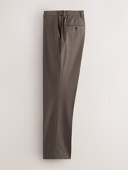 Taupe Brown Muscle Fit Elasticated Waist Motionflex Stretch Smart Trousers - Image 2 of 6