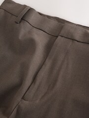 Taupe Brown Muscle Fit Elasticated Waist Motionflex Stretch Smart Trousers - Image 3 of 6