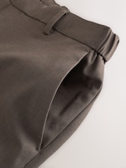 Taupe Brown Muscle Fit Elasticated Waist Motionflex Stretch Smart Trousers - Image 9 of 10