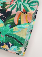 Estampado tropical coral - Vestido de verano de tirantes a media pierna - Imagen 6 de 7