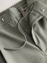 Sage Green Regular Tapered Fit N. Premium Smart Trousers with Elasticated Waistband - Image 2 of 3
