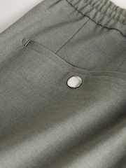 Sage Green Regular Tapered Fit N. Premium Smart Trousers with Elasticated Waistband - Image 3 of 3