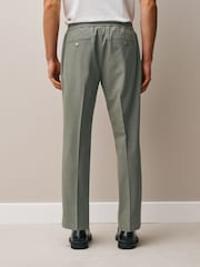 צבע ירוק עדין - N. Premium מכנסיים מחוייטים עם גומי במותן - תמונה 4 מתוך 9